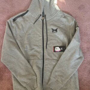 Tapout Gray Zip Up Sweater Athletic Style